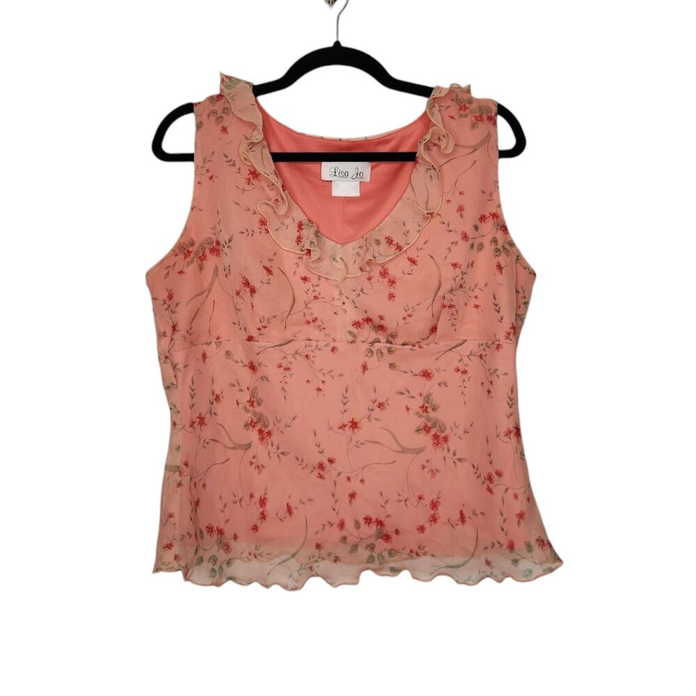 Vintage Fairy Whimsy Office Floral Tank Top Coastal Lisa Jo Shirt Flowers Nature